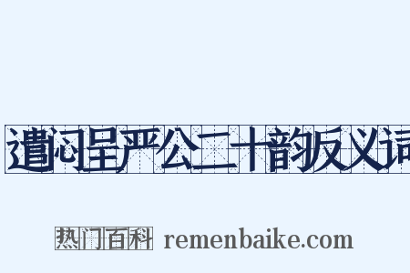 遣闷呈严公二十韵反义词是什么意思的图片